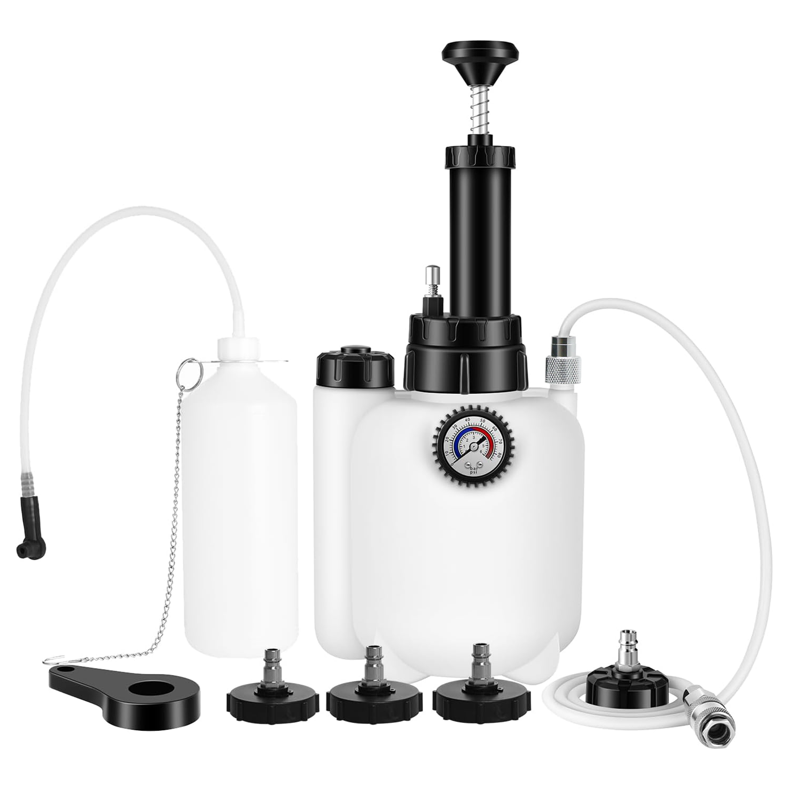 Brake Fluid - 3L真空ブレーキ液ブリーダーキット 車用マニュアルブレーキ圧力ポンプ プロ仕様空気圧ブレーキフラッシュマシン 自動車用