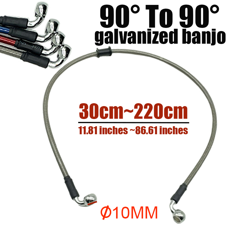 Brake Line Motorcycle - オートバイ用編組ケーブル,300〜2200mm,ステンレス鋼製,ユニバーサルレーシングホース,10mm
