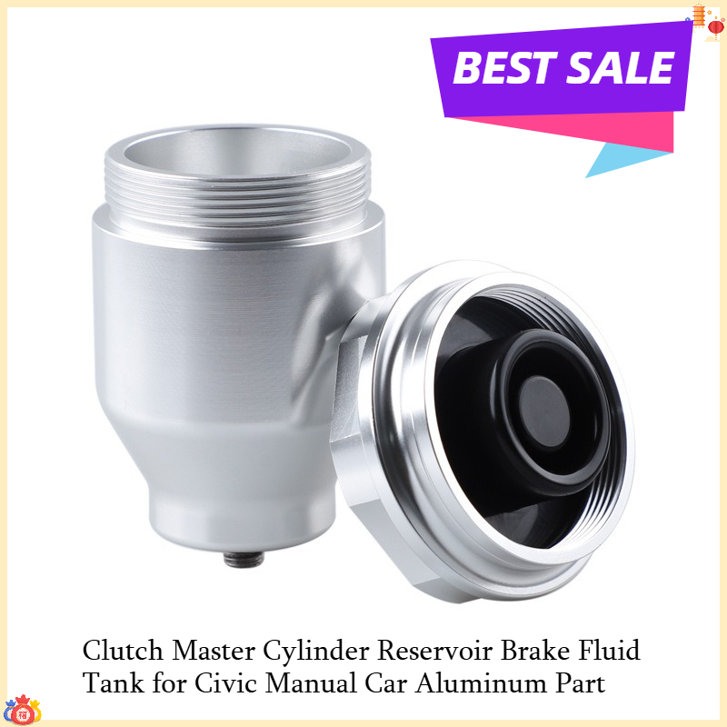 Brake Fluid - シビックマニュアル車用クラッチマスターシリンダーリザーバーブレーキフルードタンク アルミ製部品