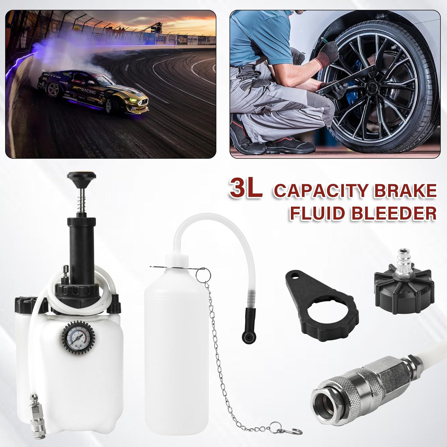 3L大容量ブレーキオイル交換用ポット1個：自動車のブレーキフ - Brake Fluid のレビューと価格