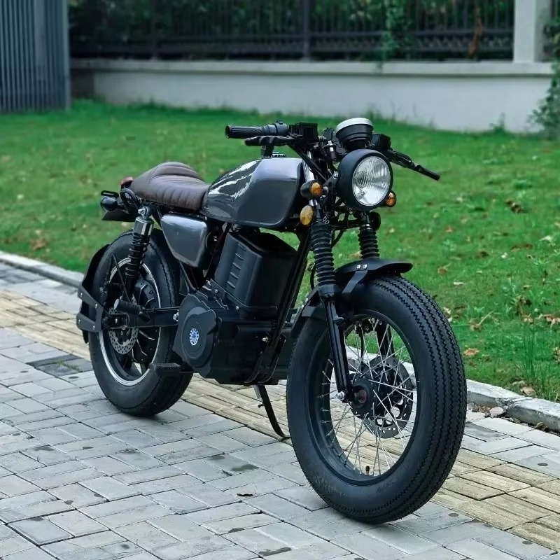 ヴィンテージスタイルのCG125電動バイク、5000Wモータ - Brake Disc Motorcycle のレビューと価格