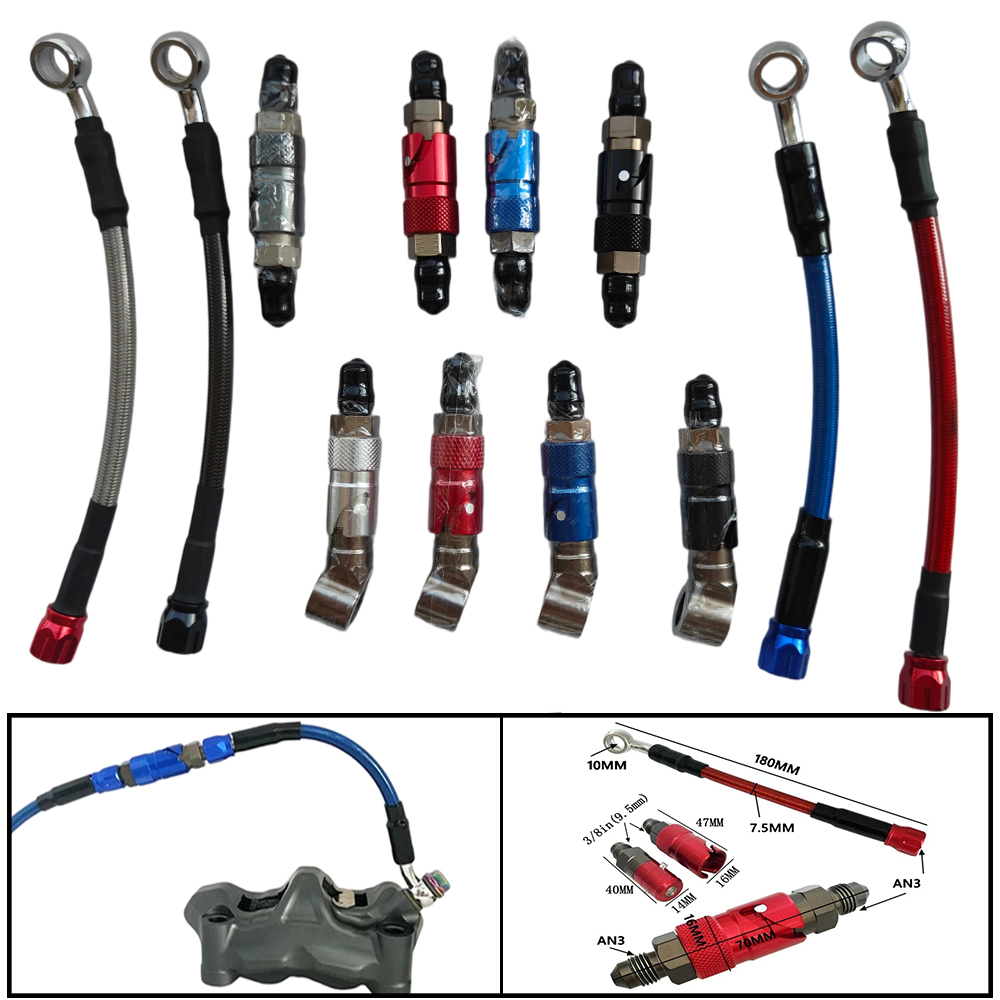 オートバイ AN3 クイックコネクトブレーキホースアダプター - Brake Line Motorcycle のレビューと価格