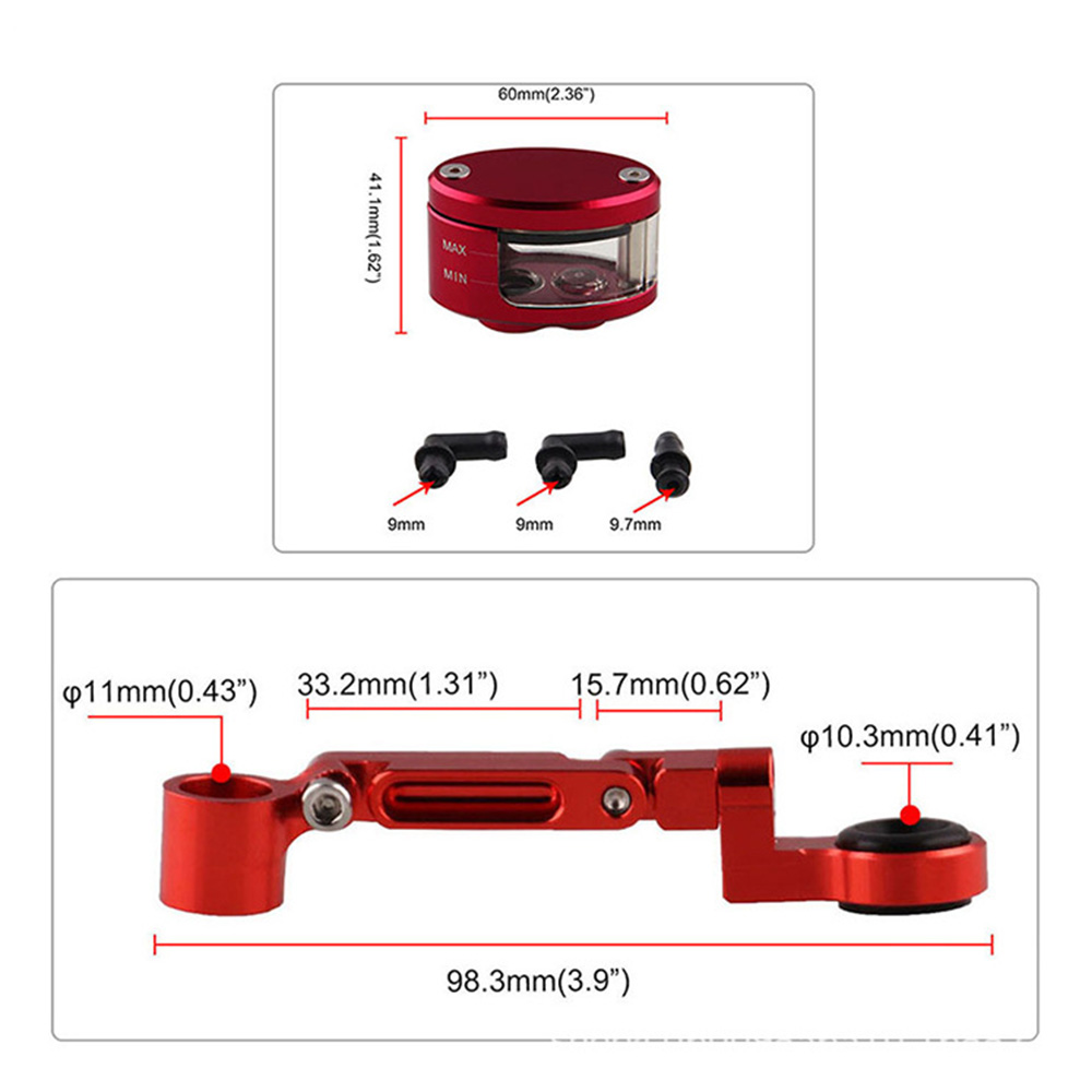 ユニバーサルオートバイブレーキクラッチ流体リザーバーカップブ - Motorcycle Brake Cable のレビューと価格