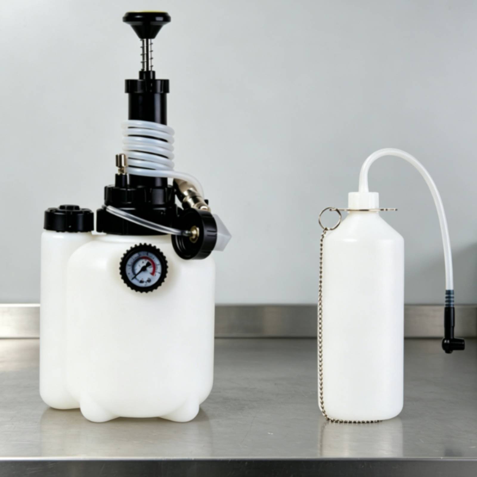 3L ブレーキ液ブリーダー圧力計車のブレーキ液交換機 PP  - Brake Fluid のレビューと価格