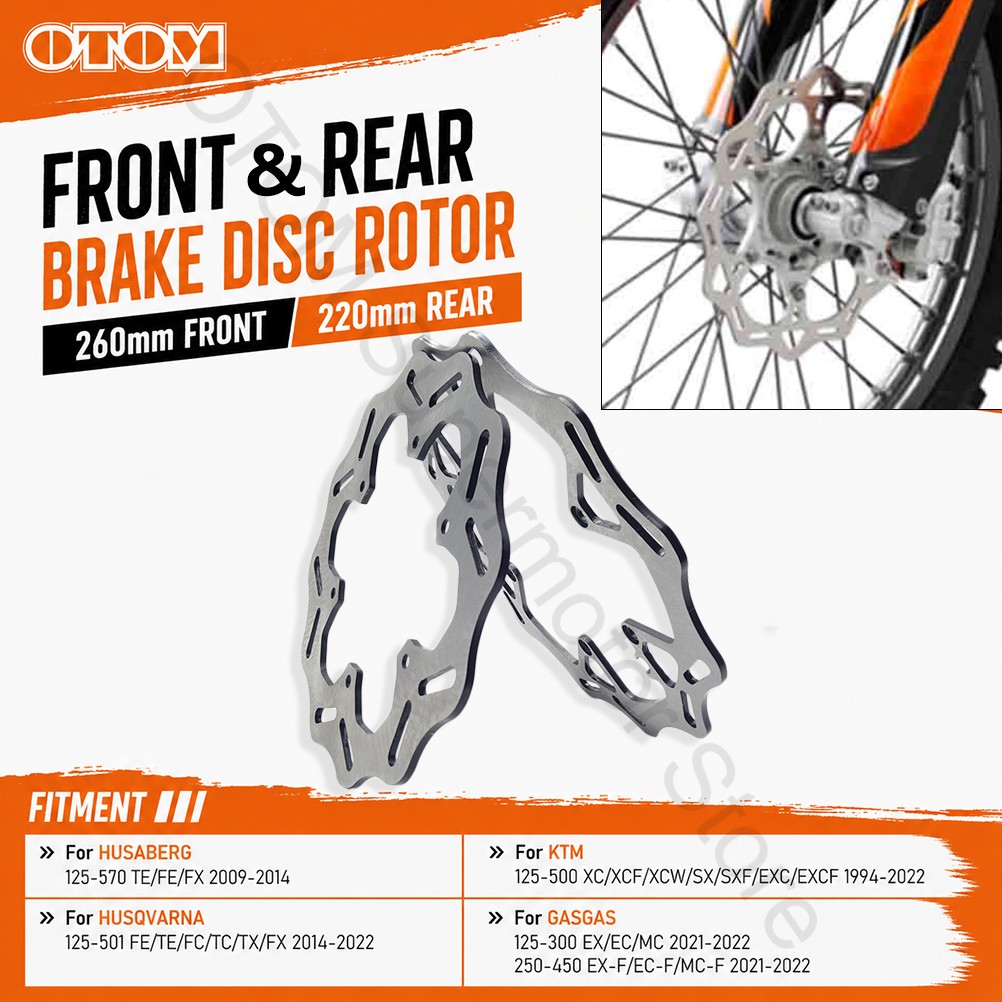 260mm 220mm バイク用フロントリアブレーキディスク - Brake Rotor のレビューと価格
