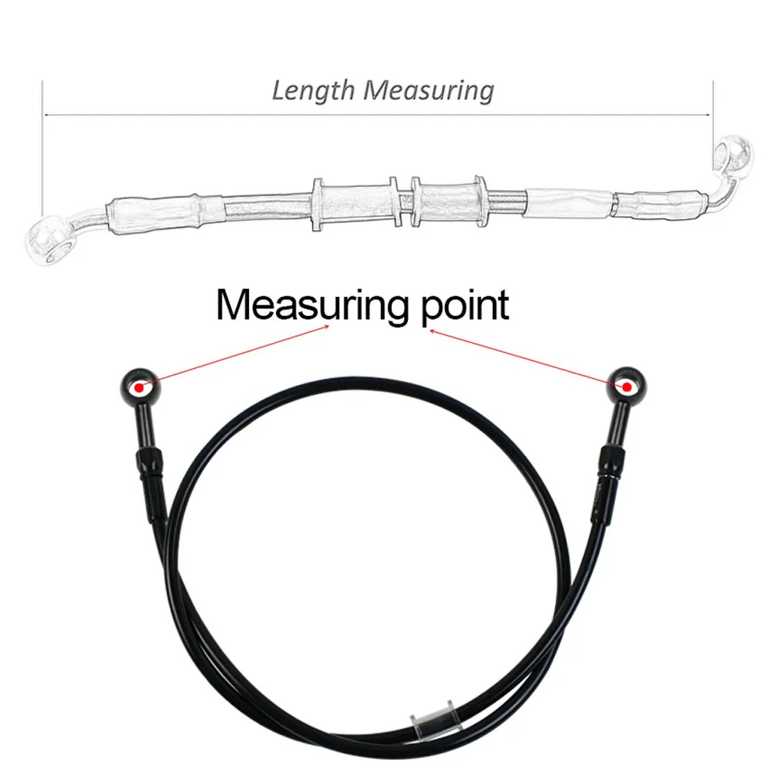 AN3 編組ブレーキホースオートバイ油圧クラッチチューブマス - Brake Line Motorcycle のレビューと価格