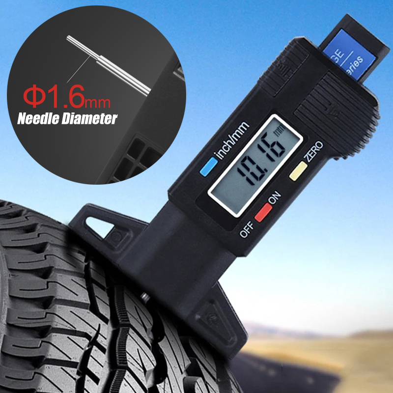 デジタルオートバイ車のタイヤタイヤトレッド深さゲージメーター - Motorcycle Brake Pads のレビューと価格
