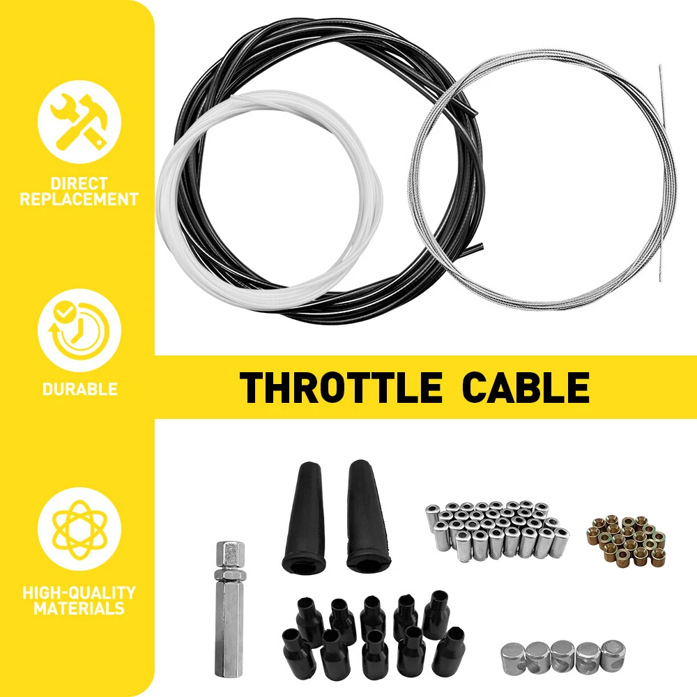 バイクDIYスロットルケーブル5メートルキット ニップル フ - Motorcycle Brake Cable のレビューと価格